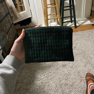 Small Quilted, Velvet Clutch